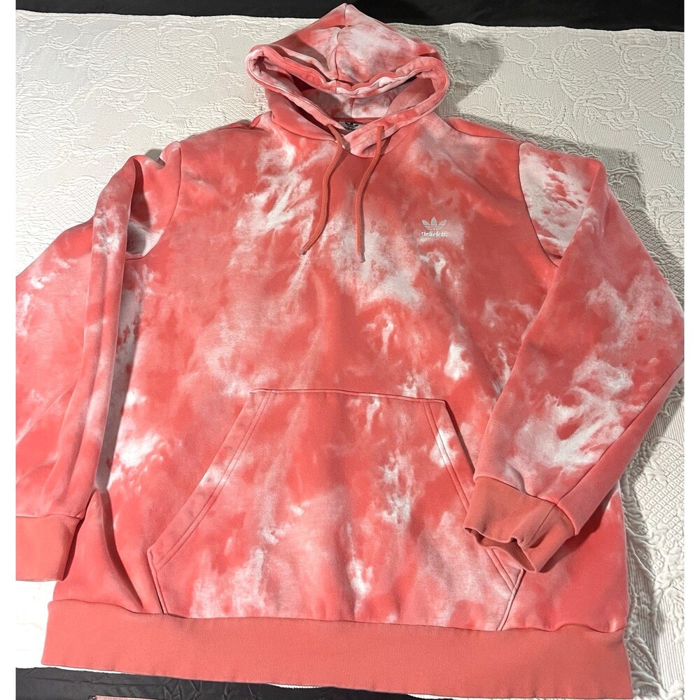 adidas Originals Essential Tie-Dye Hoodie salmon pink or semi turbo Lady Size XL